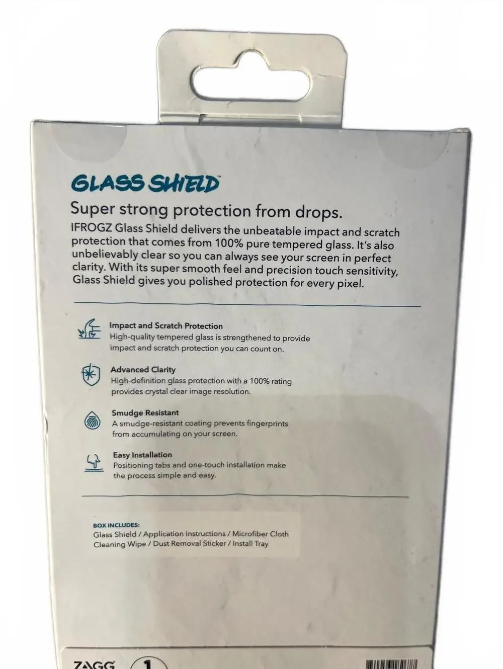 ZAGG Tempered Glass Screen Protector for iPhone 15 Plus IFROGZ Glass Shield New